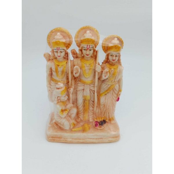 orange Ram darbar/God Rama,Sita,Laxman and hanuman 22 cm 